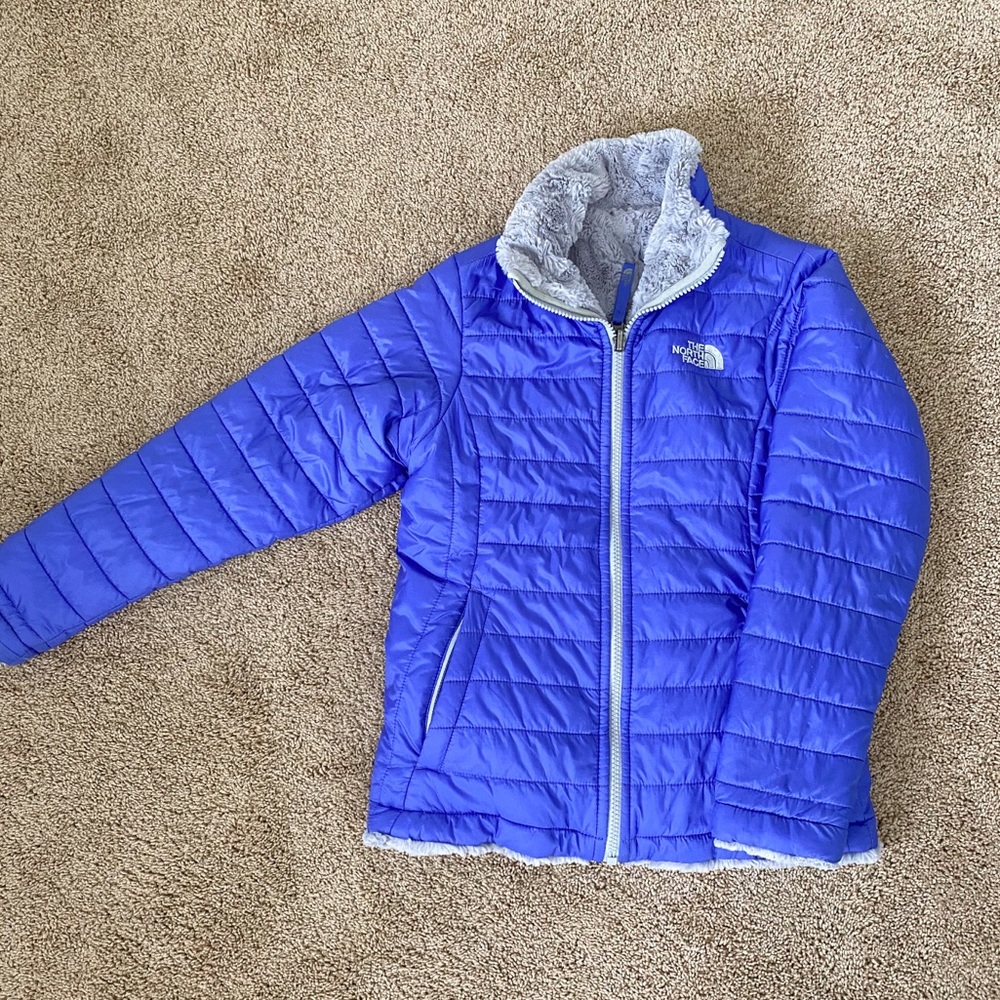GIRLS NORTH FACE MOSSBUD REVERSIBLE JACKET